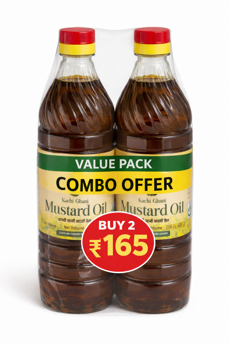 HFN Mustard Oil Combo (500ml + 500ml) 1
