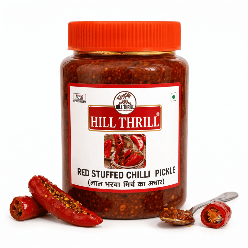 RED STUFFED CHILLY PICKLE 500GM (HT) 1