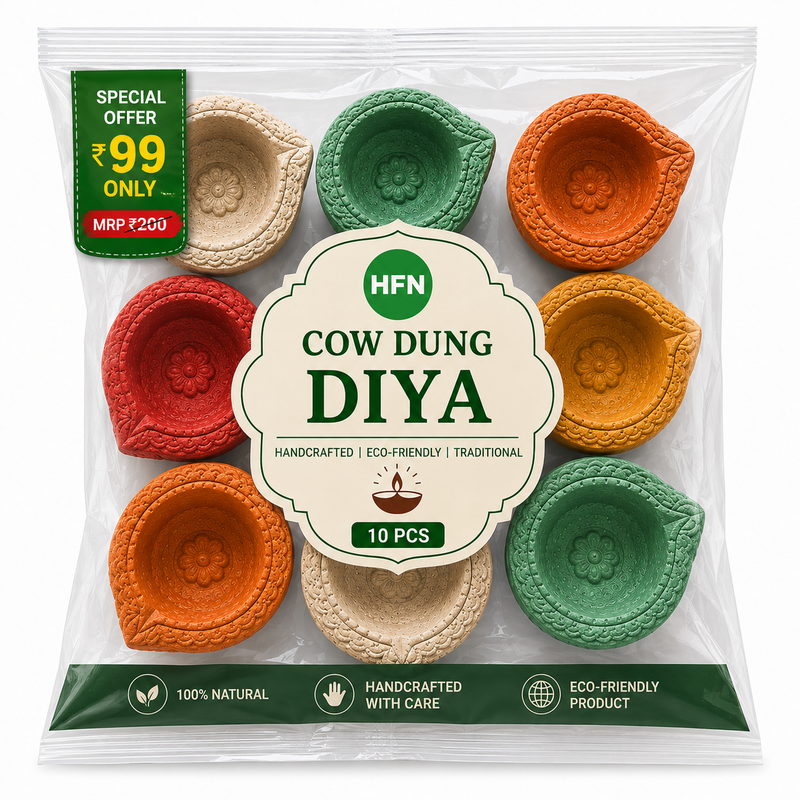 Cow Dung Diya (pack of 10) 1