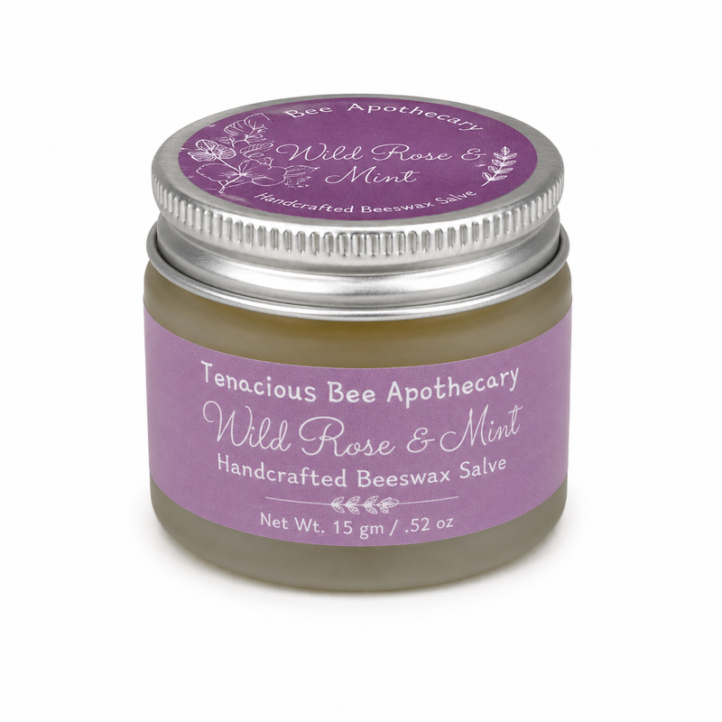Wild Rose Mint Beeswax Salve Lip Balm 1