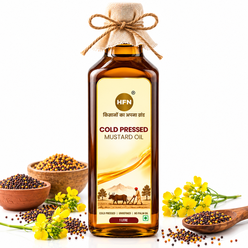 HFN Premium Cold Pressed Mustard Oil 1 Ltr 1