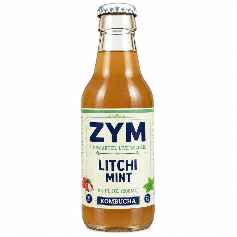 ZYM Litchi Mint Kombucha 1